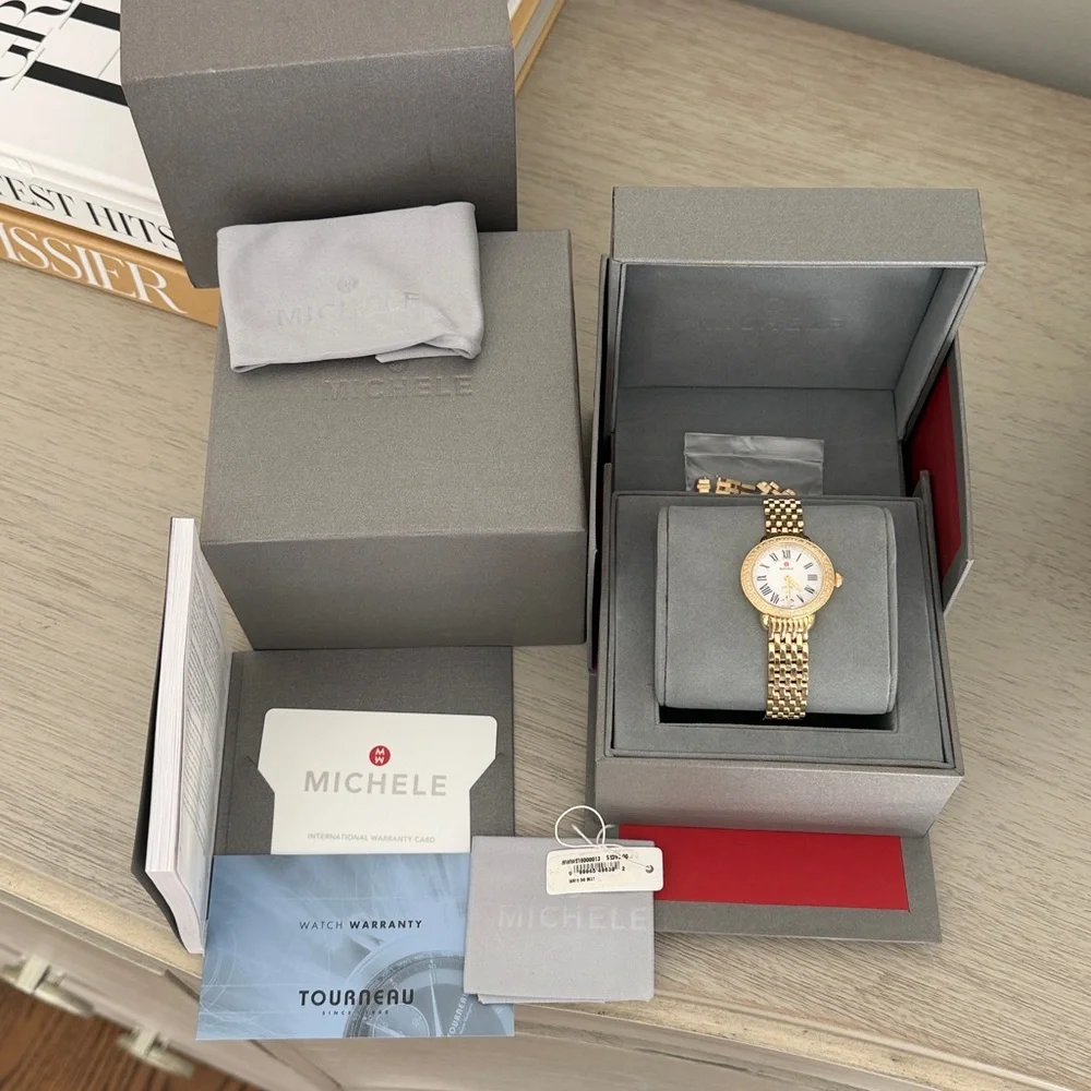 Michele Serein 28MM Gold Diamond Watch - Picture 10 of 10